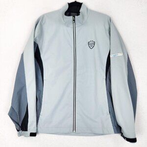 FootJoy Jacket Mens Medium Gray DryJoys HydroLite Golf Windbreaker Millview